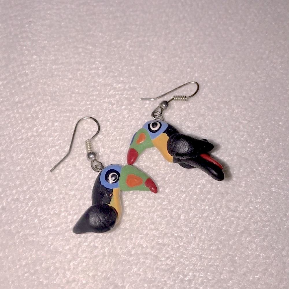 From Brazil: Toucan Earrings